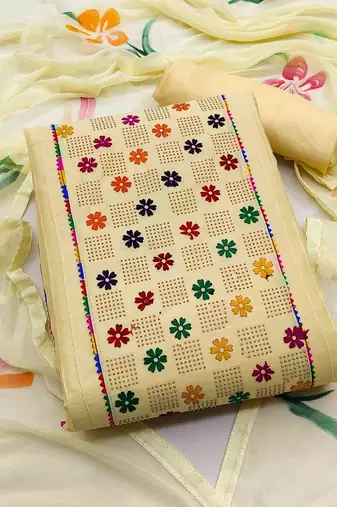 embroidered unstitched dress material
