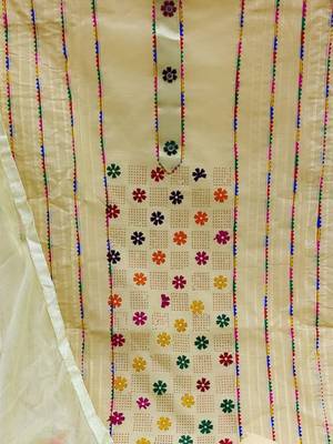 embroidered unstitched dress material 4