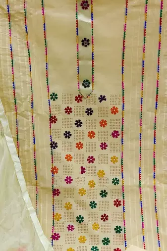 embroidered unstitched dress material