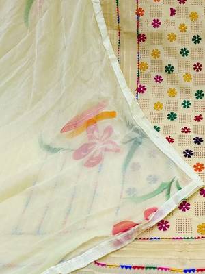 embroidered unstitched dress material 5