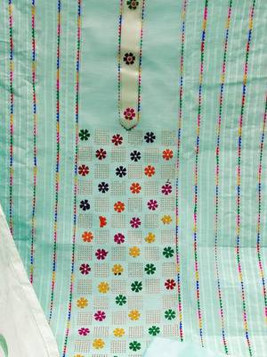embroidered unstitched dress material 4