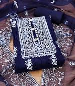 ethnic motifs embroidered unstitched dress material