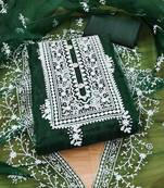 ethnic motifs embroidered unstitched dress material