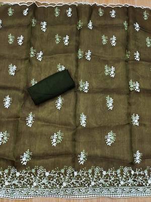 ethnic motifs embroidered unstitched dress material 4