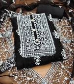 ethnic motifs embroidered unstitched dress material