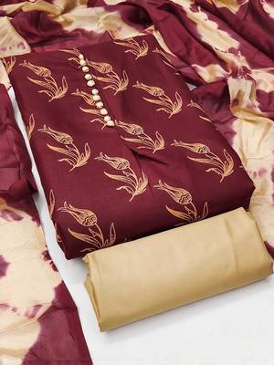 printed unstitched dress material 1