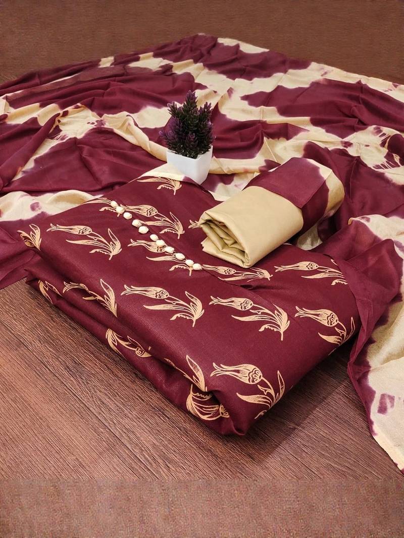 printed unstitched dress material