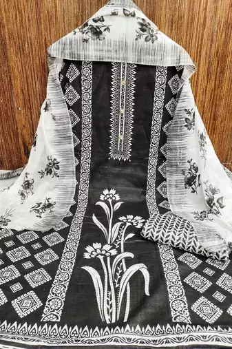 floral printed unstitched dress material