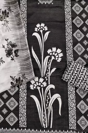 floral printed unstitched dress material