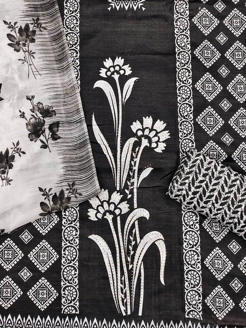 floral printed unstitched dress material