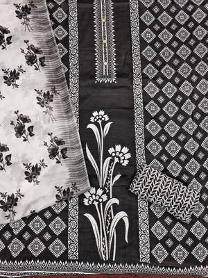 floral printed unstitched dress material 4