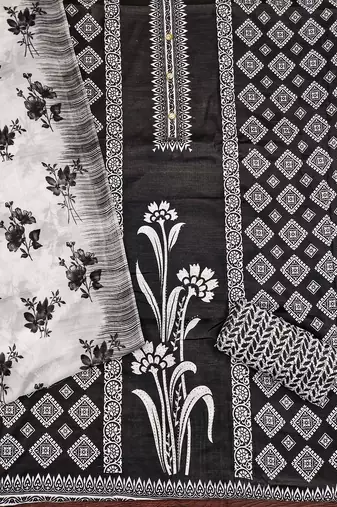 floral printed unstitched dress material