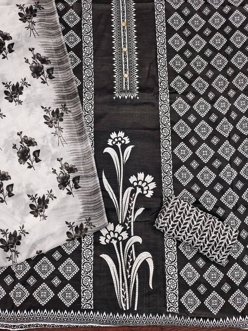 floral printed unstitched dress material