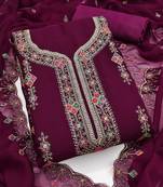 embroidered unstitched dress material