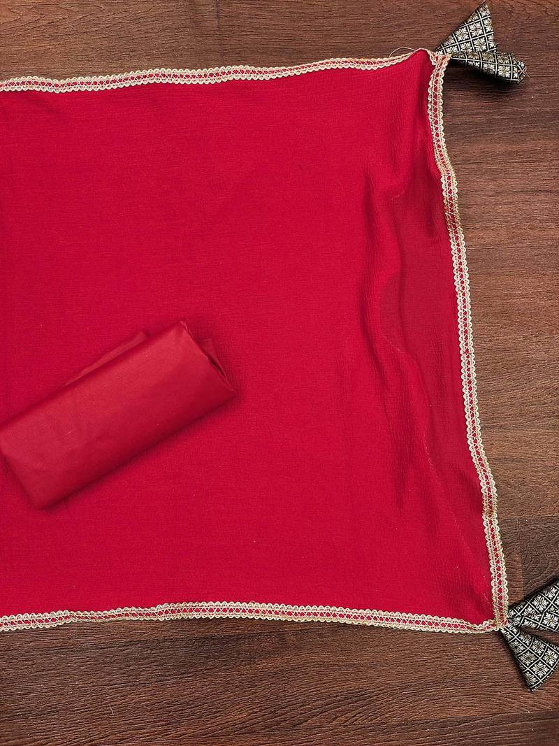 ethnic motif woven design zari banarasi unstitched dress material