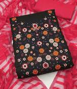 floral embroidered unstitched dress material