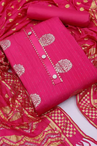 woven design unstitched dress material