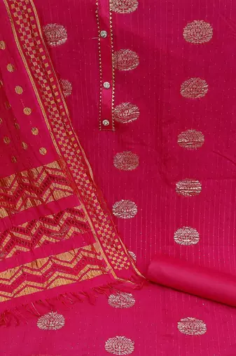 woven design unstitched dress material