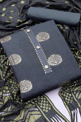 woven design unstitched dress material