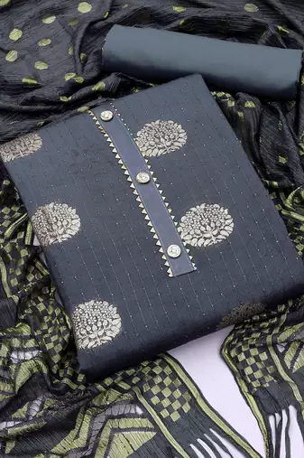woven design unstitched dress material