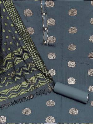 woven design unstitched dress material 3
