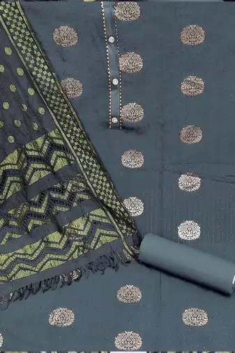 woven design unstitched dress material