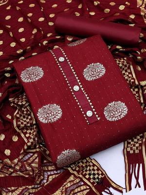 woven design unstitched dress material 1