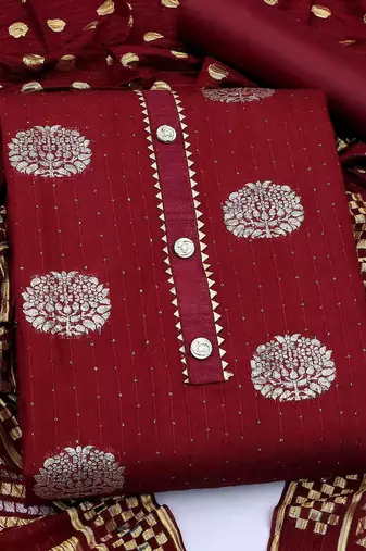 woven design unstitched dress material
