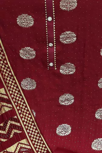 woven design unstitched dress material