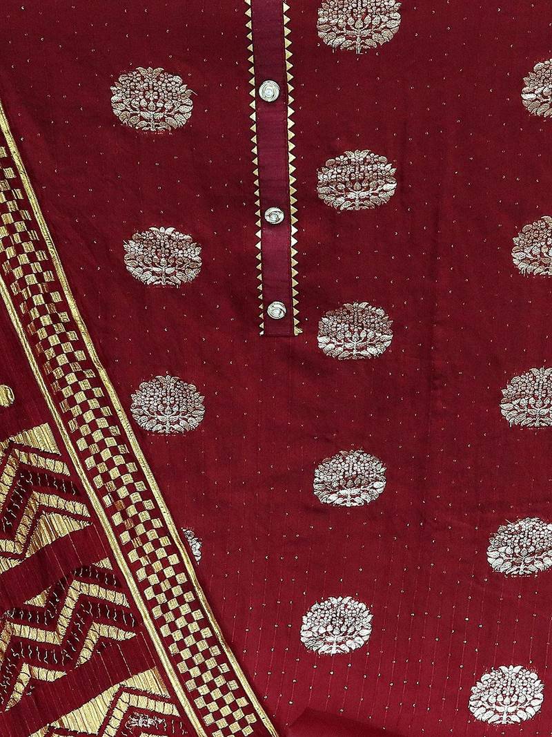 woven design unstitched dress material