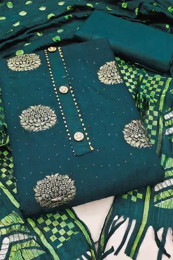 woven design unstitched dress material
