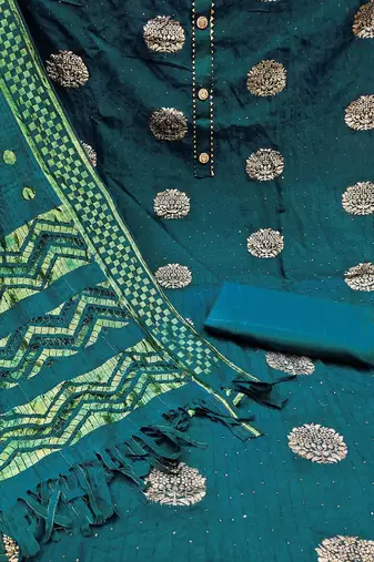 woven design unstitched dress material