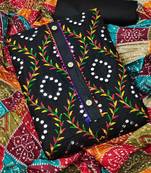 embroidered cotton unstitched dress material