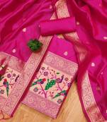 ethnic motifs woven design unstitched dress material