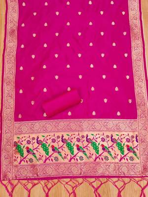 ethnic motifs woven design unstitched dress material 4