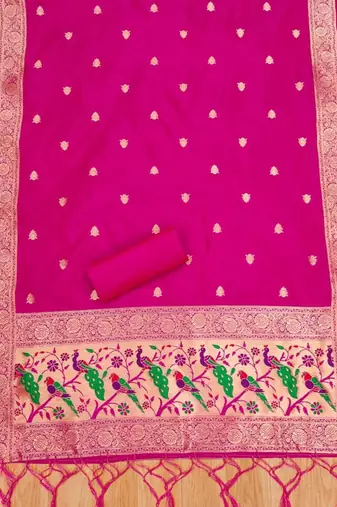 ethnic motifs woven design unstitched dress material