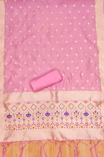 ethnic motifs woven design unstitched dress material