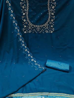 embroidered unstitched dress material 3