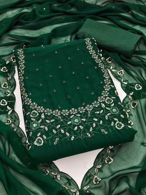 embroidered unstitched dress material 1