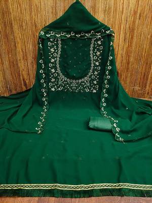 embroidered unstitched dress material 2