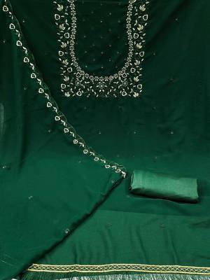 embroidered unstitched dress material 3