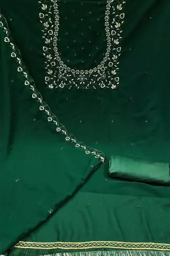 embroidered unstitched dress material