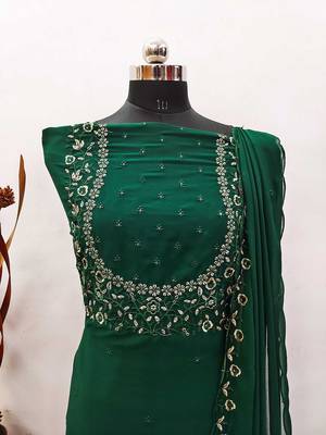 embroidered unstitched dress material 5