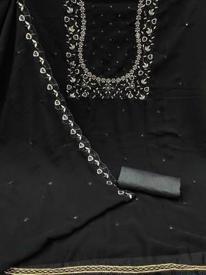 embroidered unstitched dress material 2