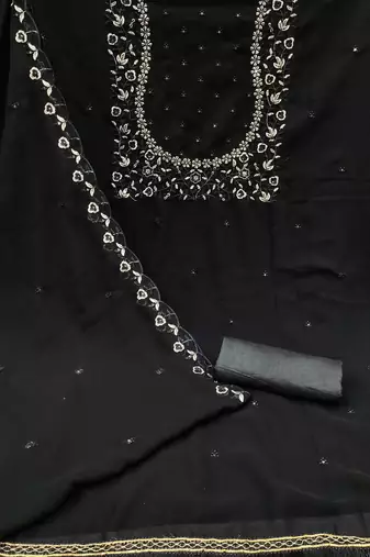 embroidered unstitched dress material