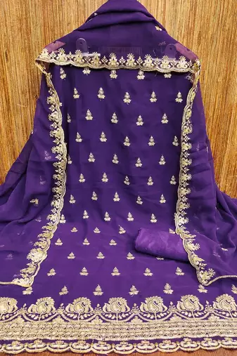 embroidered unstitched dress material