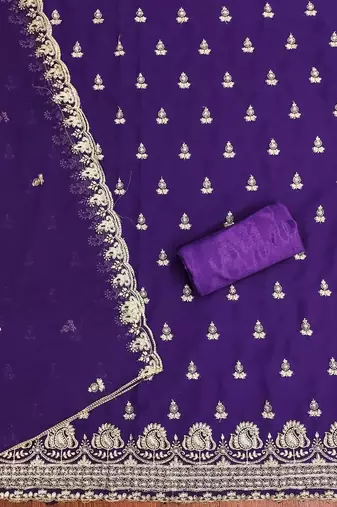 embroidered unstitched dress material