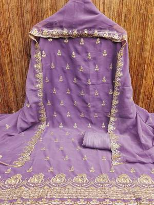 embroidered unstitched dress material 2