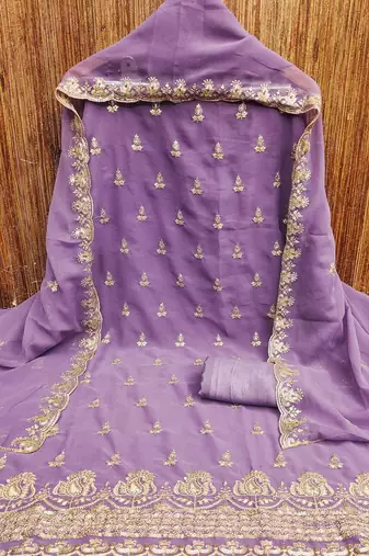 embroidered unstitched dress material