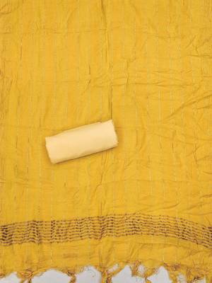 ethnic motifs woven design chanderi silk unstitched dress material 4
